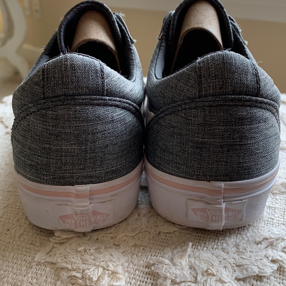 Vans Old Skool Grey & Light Pink Skate Shoes women’s size 10 - Picture 7 of 14